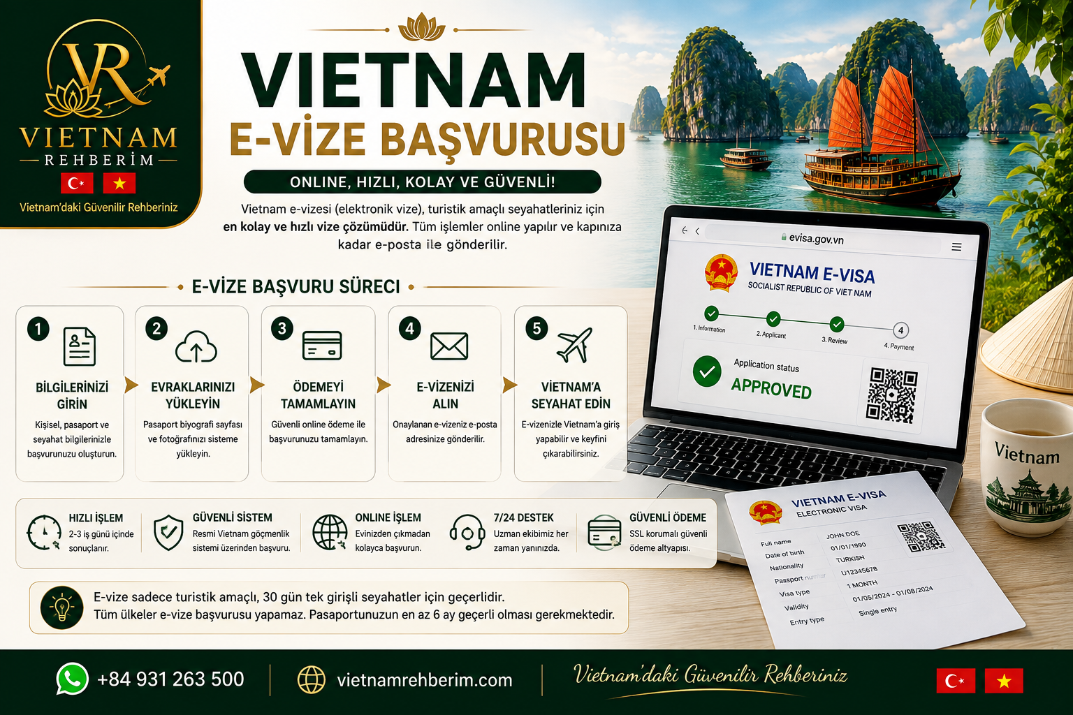 Vietnam e-vize başvurusu ve online başvuru adımları